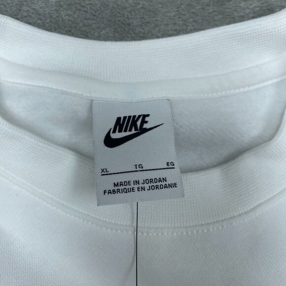 Nike Mens White Crewneck Sweatshirt XL *flaw*  a1124 - Picture 3 of 7